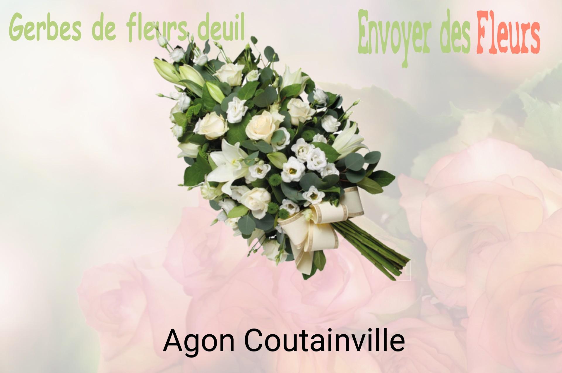 Gerbe de fleurs de deuil livrée à Agon-Coutainville